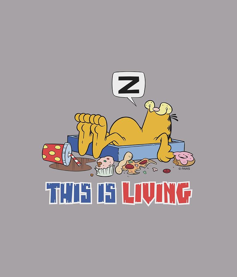 Cat Digital Art - Garfield - This Is Living by Brand A