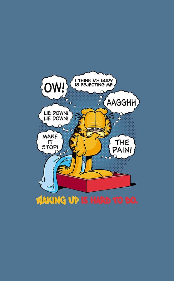 Cat Digital Art - Garfield - Waking Up Is Hard To Do by Brand A