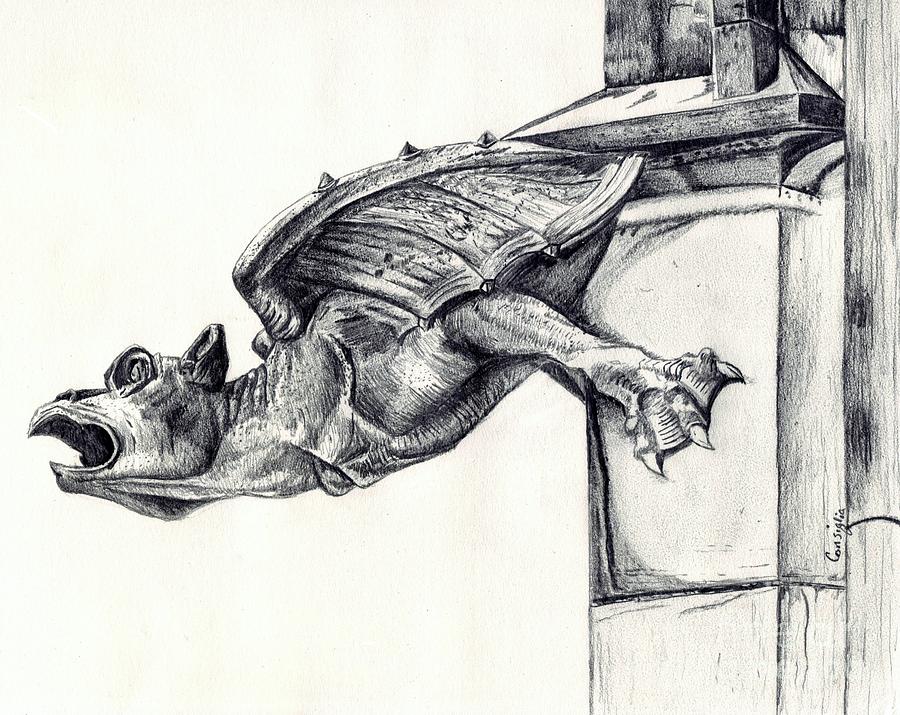 Gargoyle Drawing by Celia Fedak