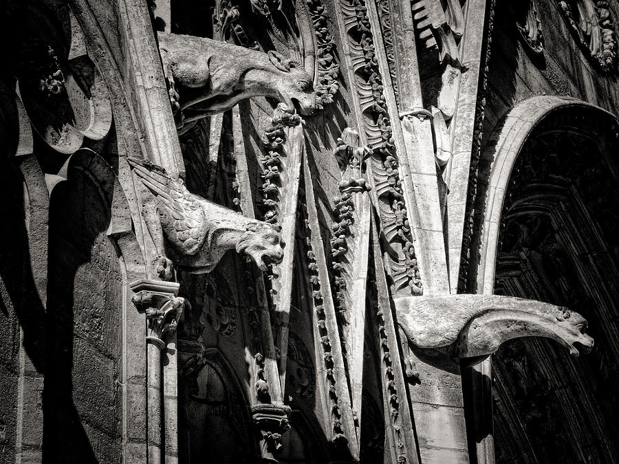 Paris Photograph - Gargoyles by Claude LeTien