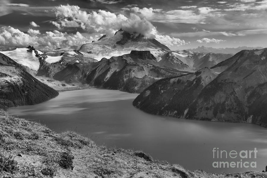 Garibaldi Lake Black And White Panorama Overlook Photograph by Adam Jewell
