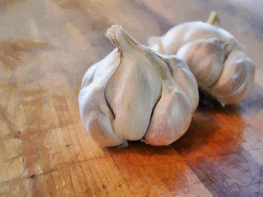 Still Life Photograph - Garlic Cloves by Michelle Calkins