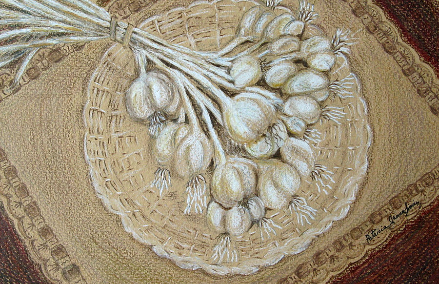 Garlic Drawing by Patricia Januszkiewicz