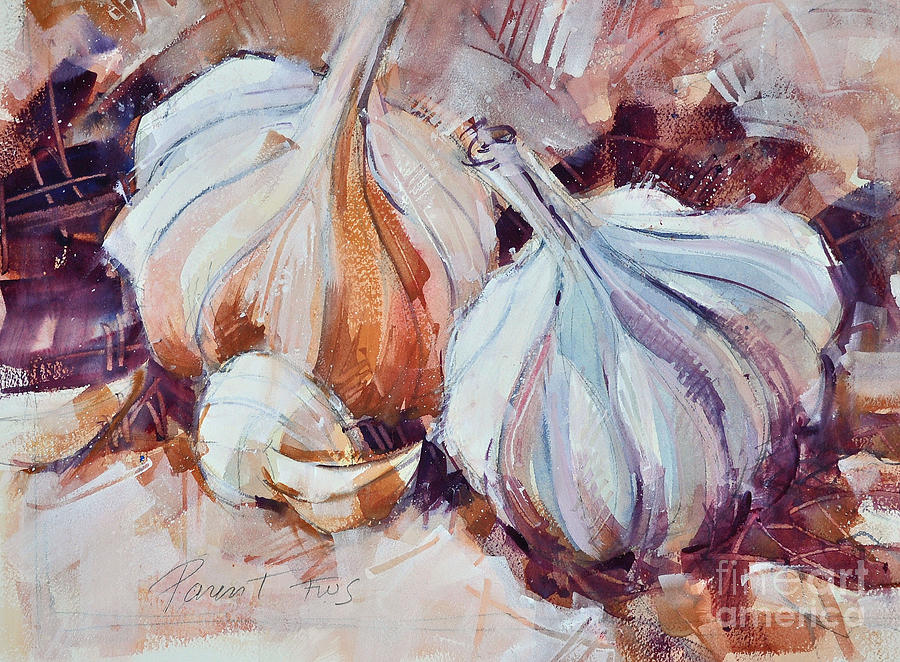 Garlic Painting by Roger Parent