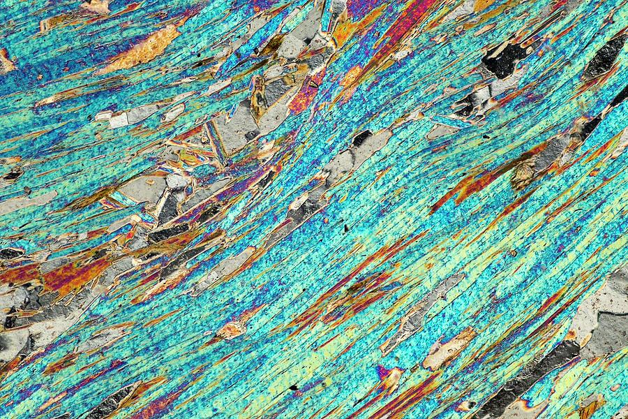 Garnet Mica Schist Thin Cut Photograph by Alfred Pasieka/science Photo Library