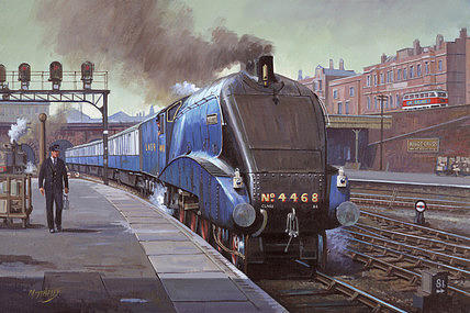 Garter Blue Painting by Mike Jeffries