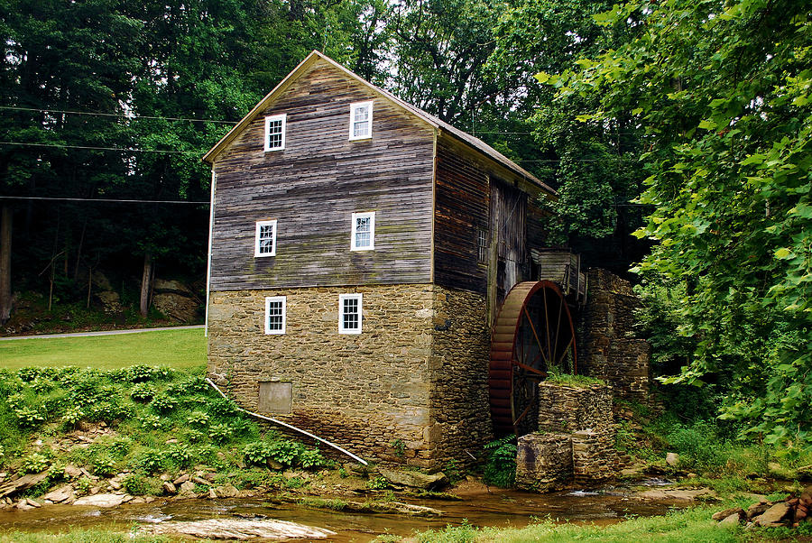 Vintage Photograph - Garvines Grist Mill by Bob Sample