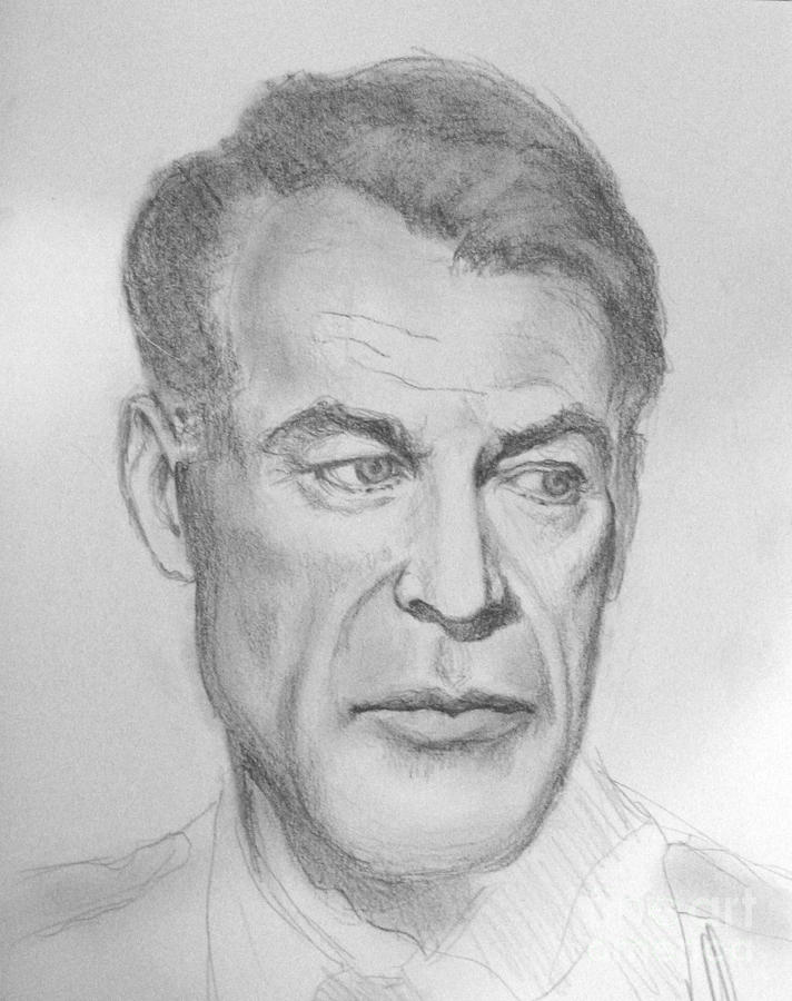 Gary Cooper Drawing by Sam Shacked