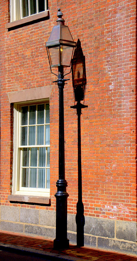 Gas Lamp and Shadow Photograph by Caroline Stella