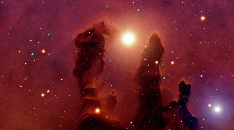 Gas Pillars In The Eagle Nebula Photograph by Mark Garlick/science Photo Library