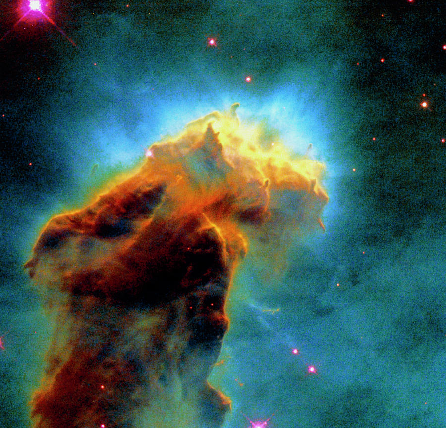 Gas Pillars In The Eagle Nebula Photograph by Nasaesastscij.hester & P.scowen, Asu