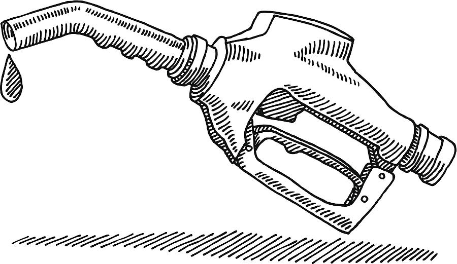 Gas Pump Nozzle Drawing Drawing by FrankRamspott