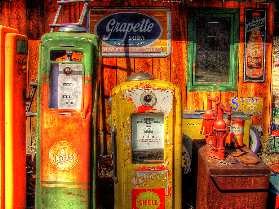 Mountain Photograph - Gas Pumps 2392 by Timothy Bischoff