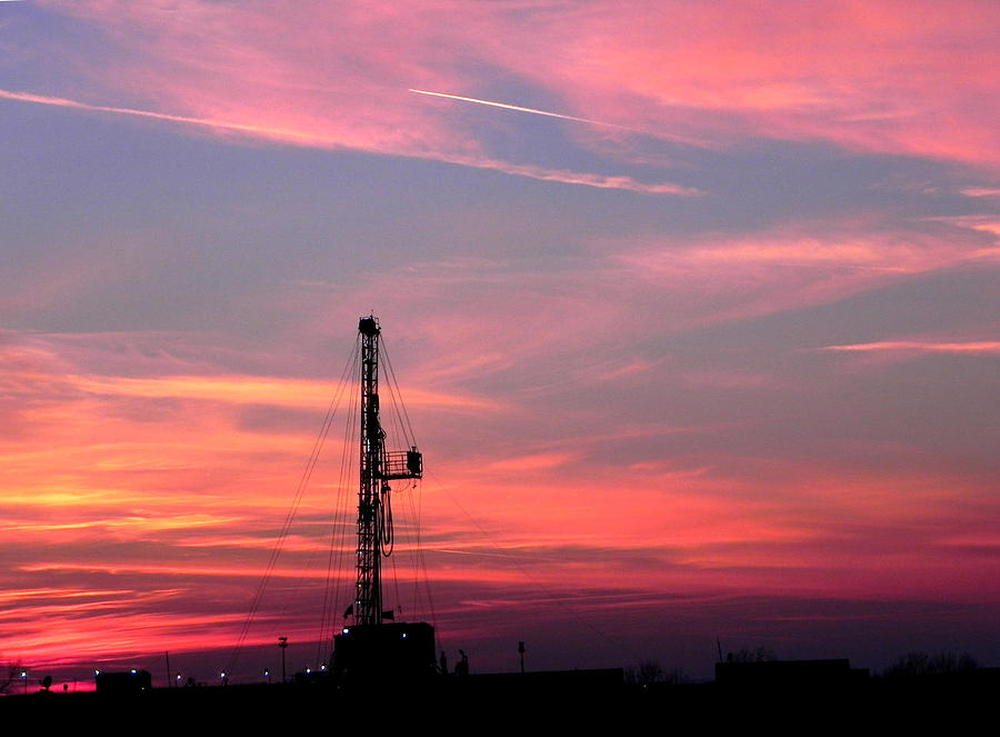 Gas Rig at Sunset 1 Photograph by Christine Lathrop