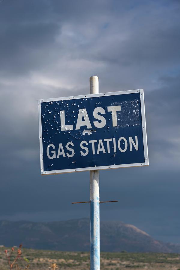 Gas Station Roadsign Photograph by David Parker
