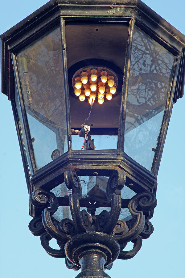 Lamp Photograph - Gas Street Lighting by Alex Bartel
