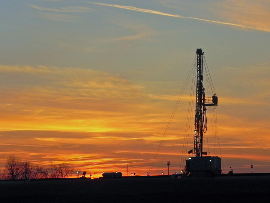 Gas Well at Sunset 2  Photograph by Christine Lathrop