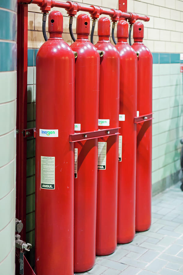 Gaseous Fire Suppression Cylinders Photograph by Jim West - Pixels