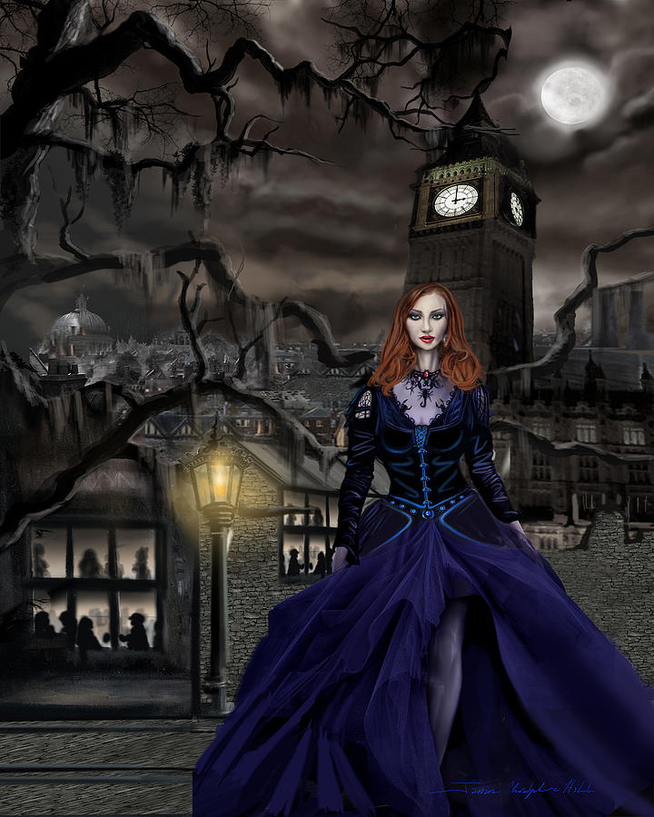 Gaslight Fantasia Cover Redhead Painting by James Hill