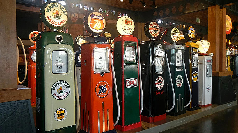 Vintage Gas Pumps Digital Art - Gasoline Alley by Marvin Blaine