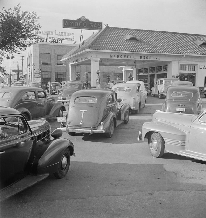 Gasoline Lines On June 21, 1942 Photograph by Everett