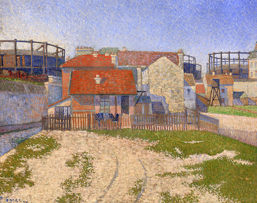Vintage Painting - Gasometers at Clichy by Mountain Dreams