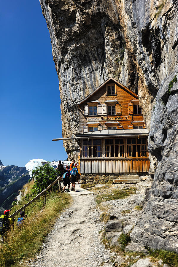 Gasthaus Aescher on Ebenalp Photograph by Charles Lupica