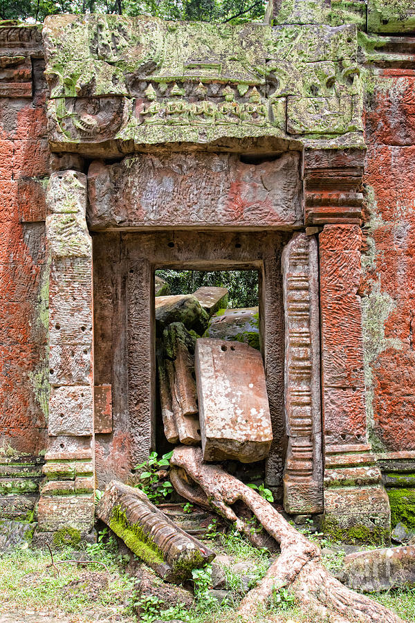Gate at Angkor Ta Prohm Photograph by Joerg Lingnau