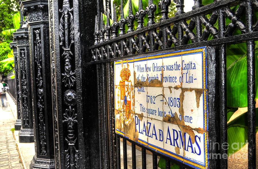 Gate at Jackson Square New Orleans Photograph by Timothy Lowry