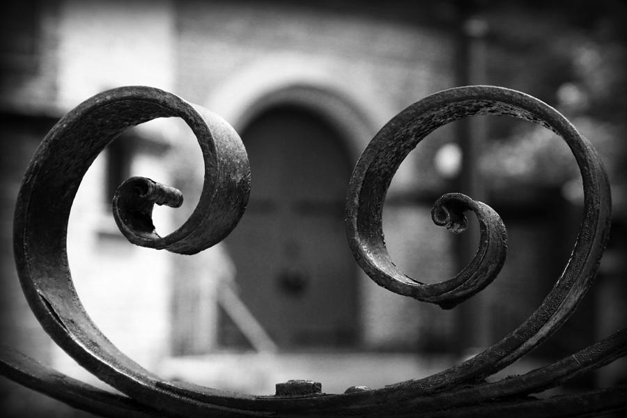 Black And White Photograph - Gate by Kelly Hazel