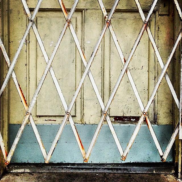 Chicago Photograph - #gate #rusted #grid #pattern #abstract by Migdalia Jimenez