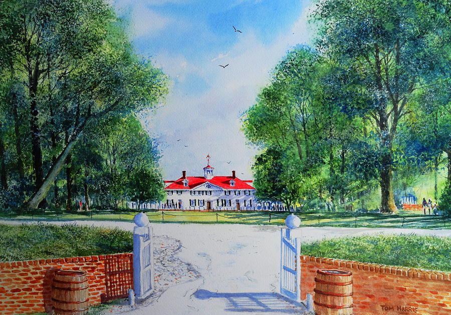 George Washington Painting - Gate to Mount Vernon  by Tom Harris