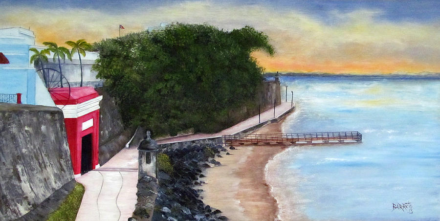 Gate to Old San Juan Painting by Gloria E Barreto-Rodriguez
