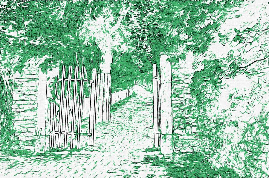 Tree Drawing - Gated Path by L Wright