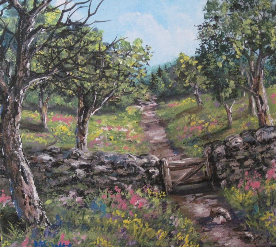 Gated pathways Painting by Megan Walsh
