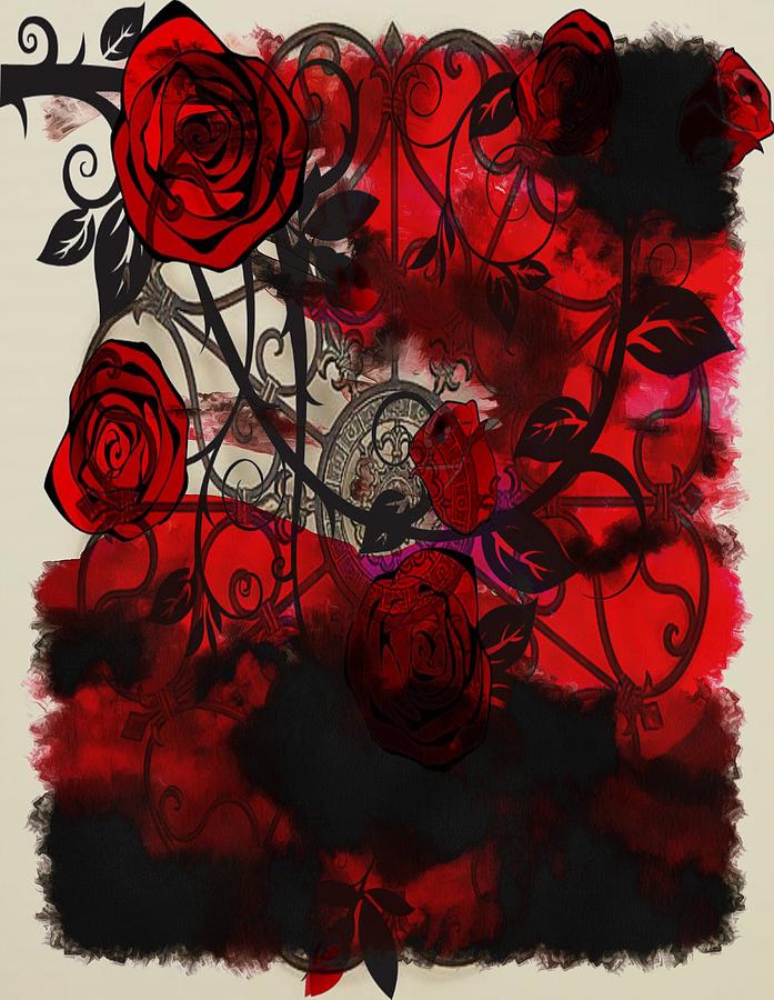 Gated Roses Digital Art By Catherine Lott Fine Art America