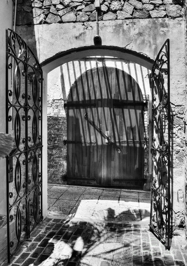 Gates Of Saint Thomas 2 BW Photograph by Mel Steinhauer