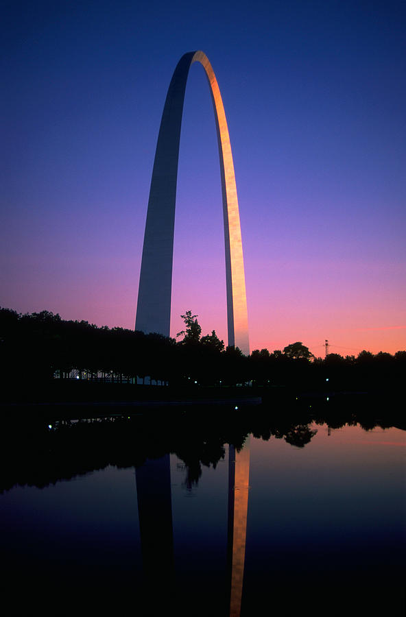 St. Louis Photograph - Gateway Arch at Dusk by Patrick Jennings