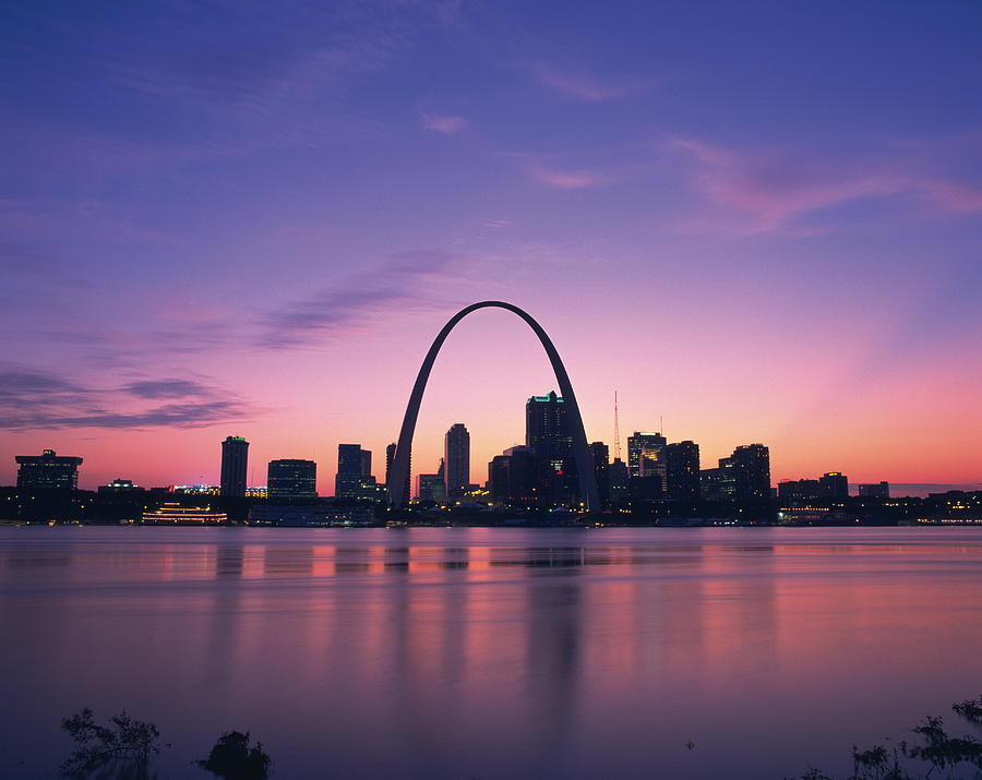 Gateway Arch in the evening, Missouri, USA Photograph by Gyro Photography