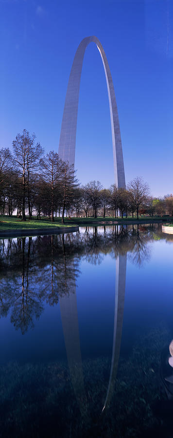 Gateway Arch Reflecting In The River Photograph by Panoramic Images ...