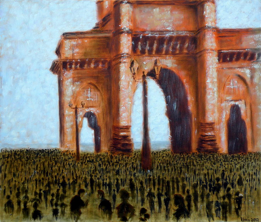 Gateway of India Mumbai Painting by Uma Krishnamoorthy