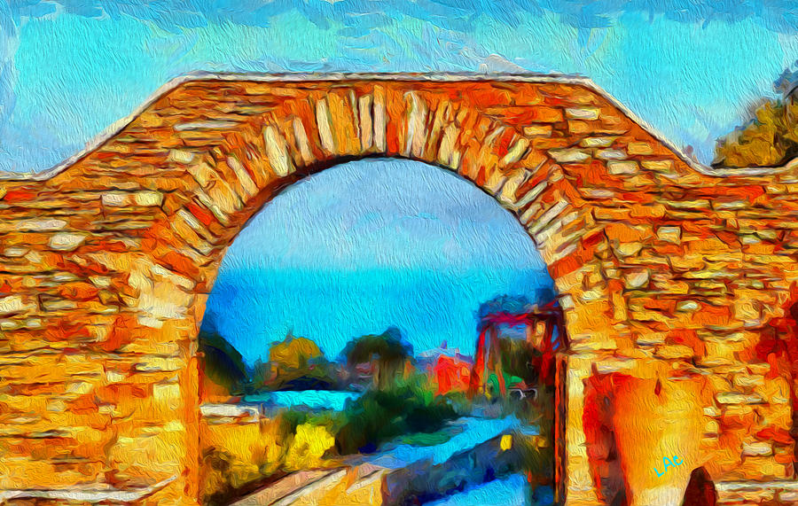 Aegean Painting - Gateway To The Aegean by Doggy Lips