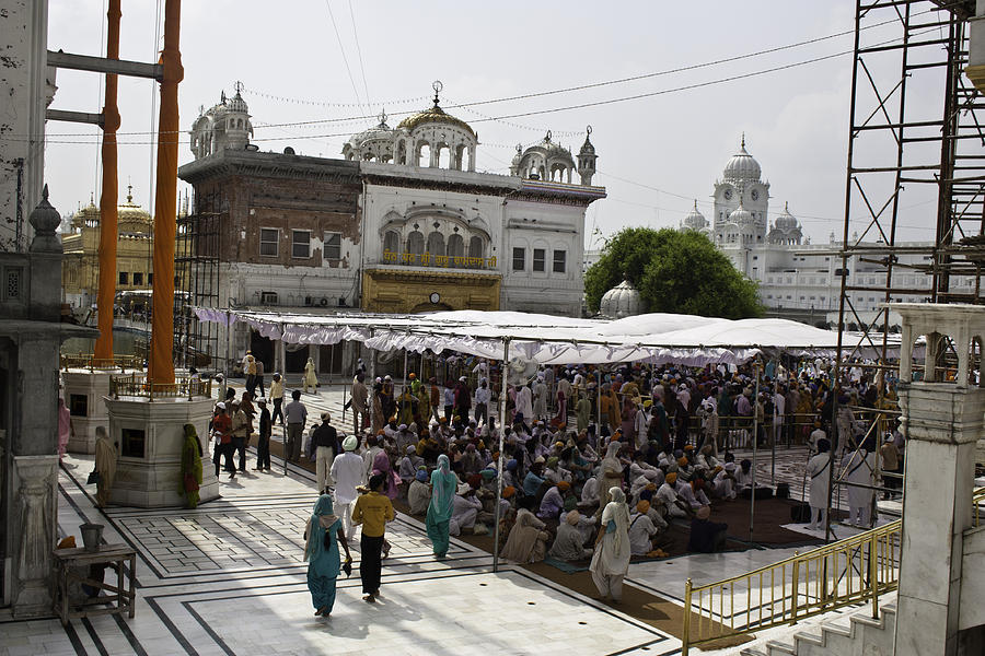 Gathering inside the Golden temple in Amritsar Photograph by Ashish Agarwal