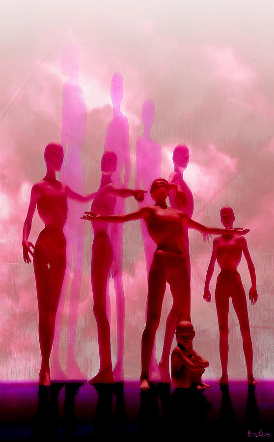 Alien Digital Art - Gathering by Matthew Lindley