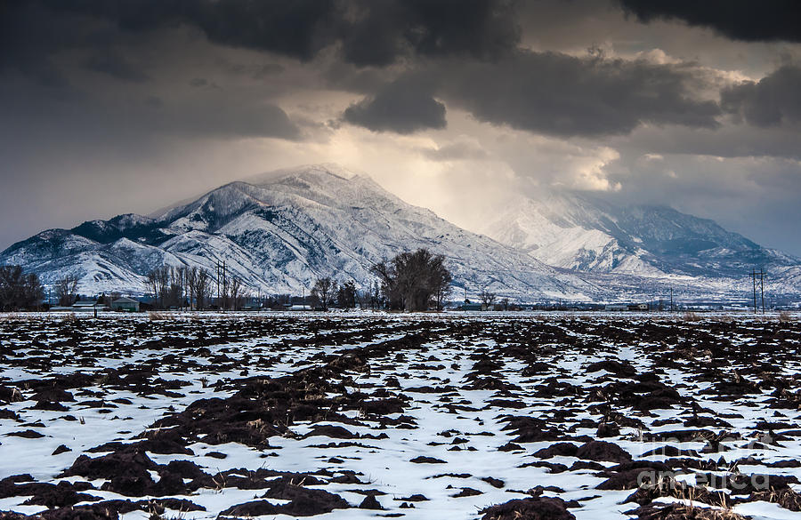 Gathering Winter Storm - Utah Valley Photograph by Gary Whitton