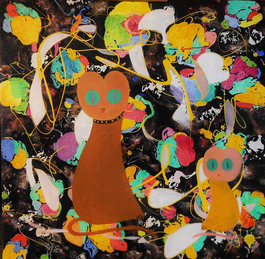 Gatita - Fillet Meow Painting by David MINTZ