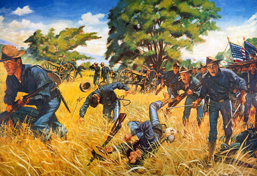 Gatlings To The Assault Painting by Granger