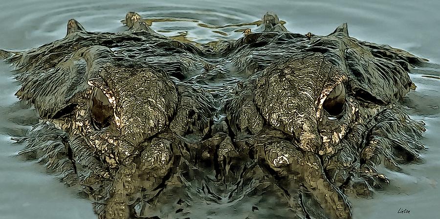 Gator Eyes Digital Art by Larry Linton