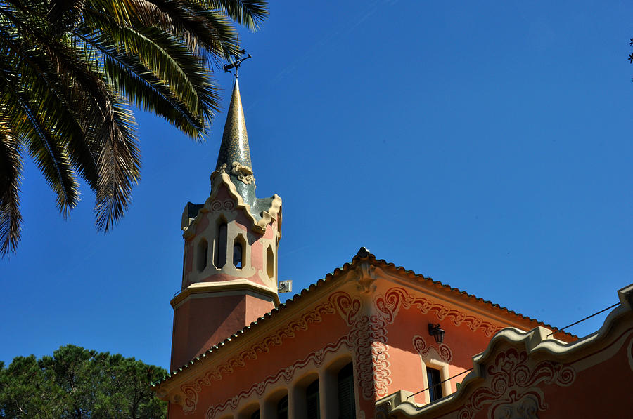 Gaudi steeple Barcelona Photograph by Diane Lent