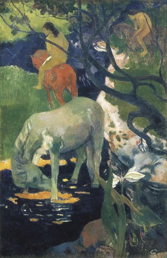 Gauguin, Paul 1848-1903. The White Photograph by Everett